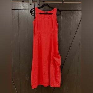 Eileen Fisher Vibrant Red Maxi Dress